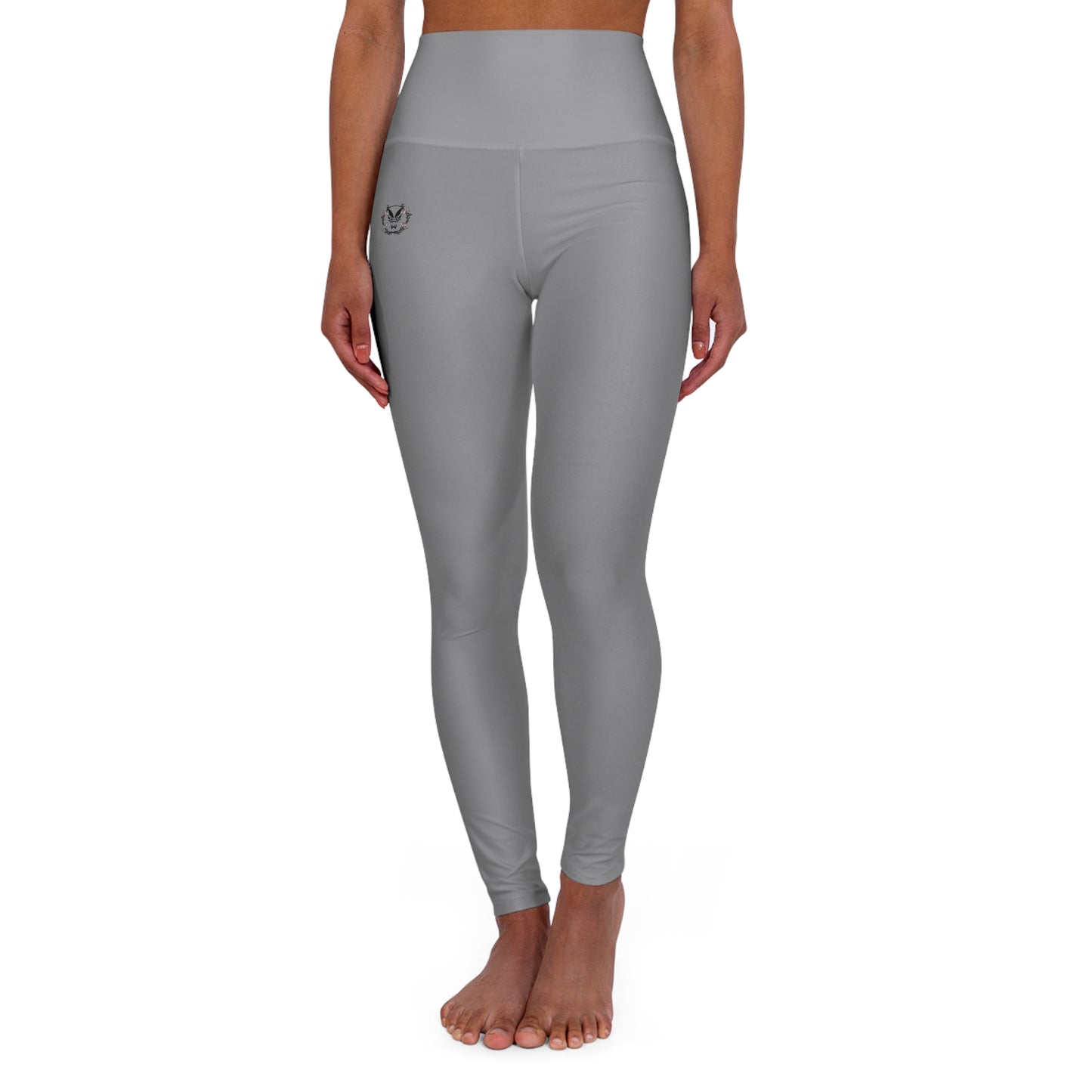 High Waisted Leggings in Grey | Fierce Activewear
