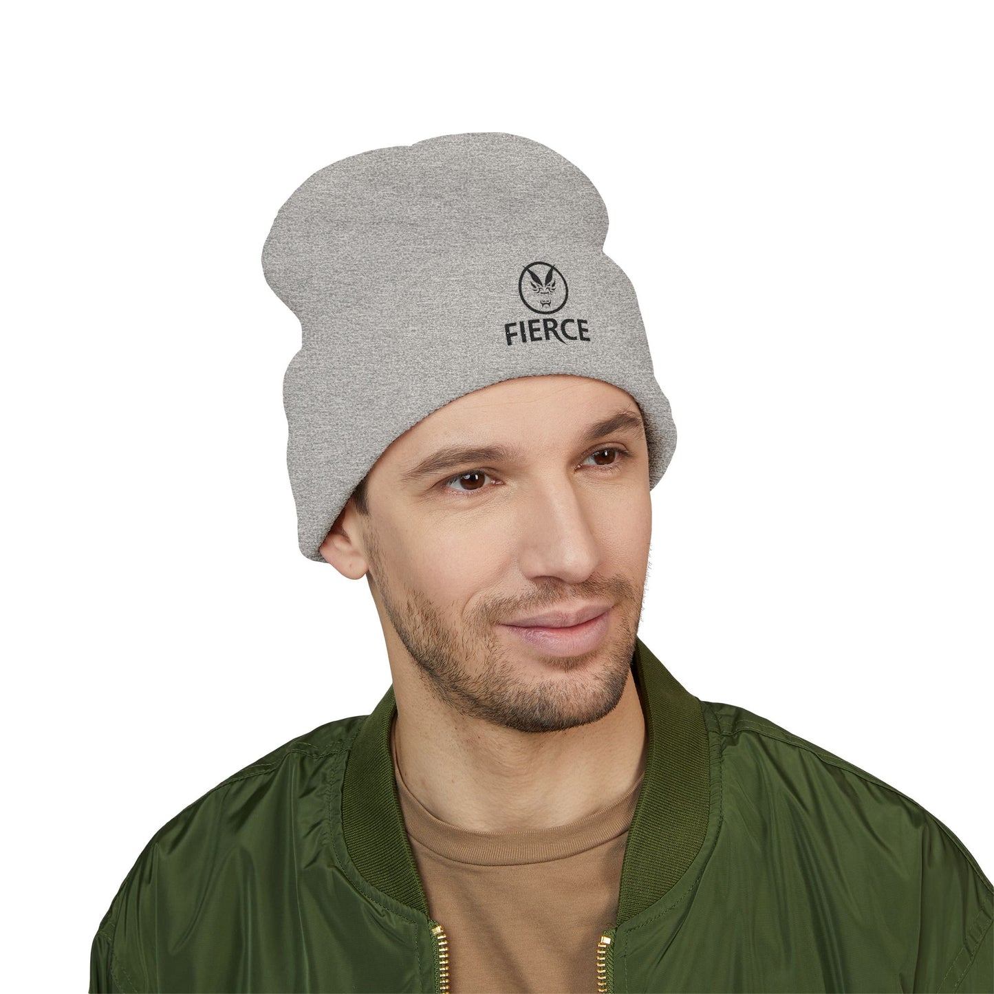 Fierce Embroidered Beanie – Classic Cuffed Style