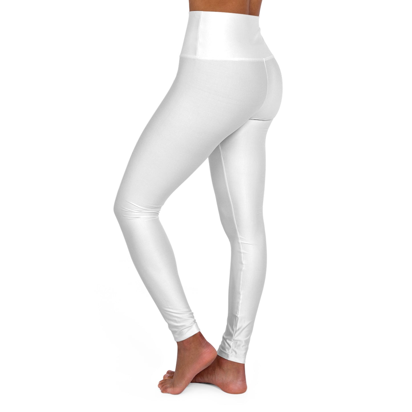 High Waisted Leggings in White | Fierce Activewear