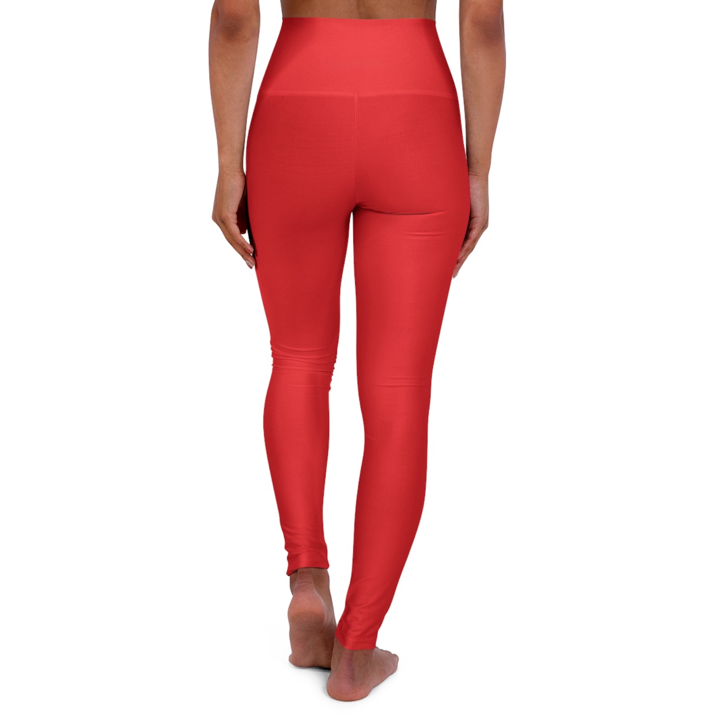 High Waisted Yoga Leggings in Red | Fierce Activewear