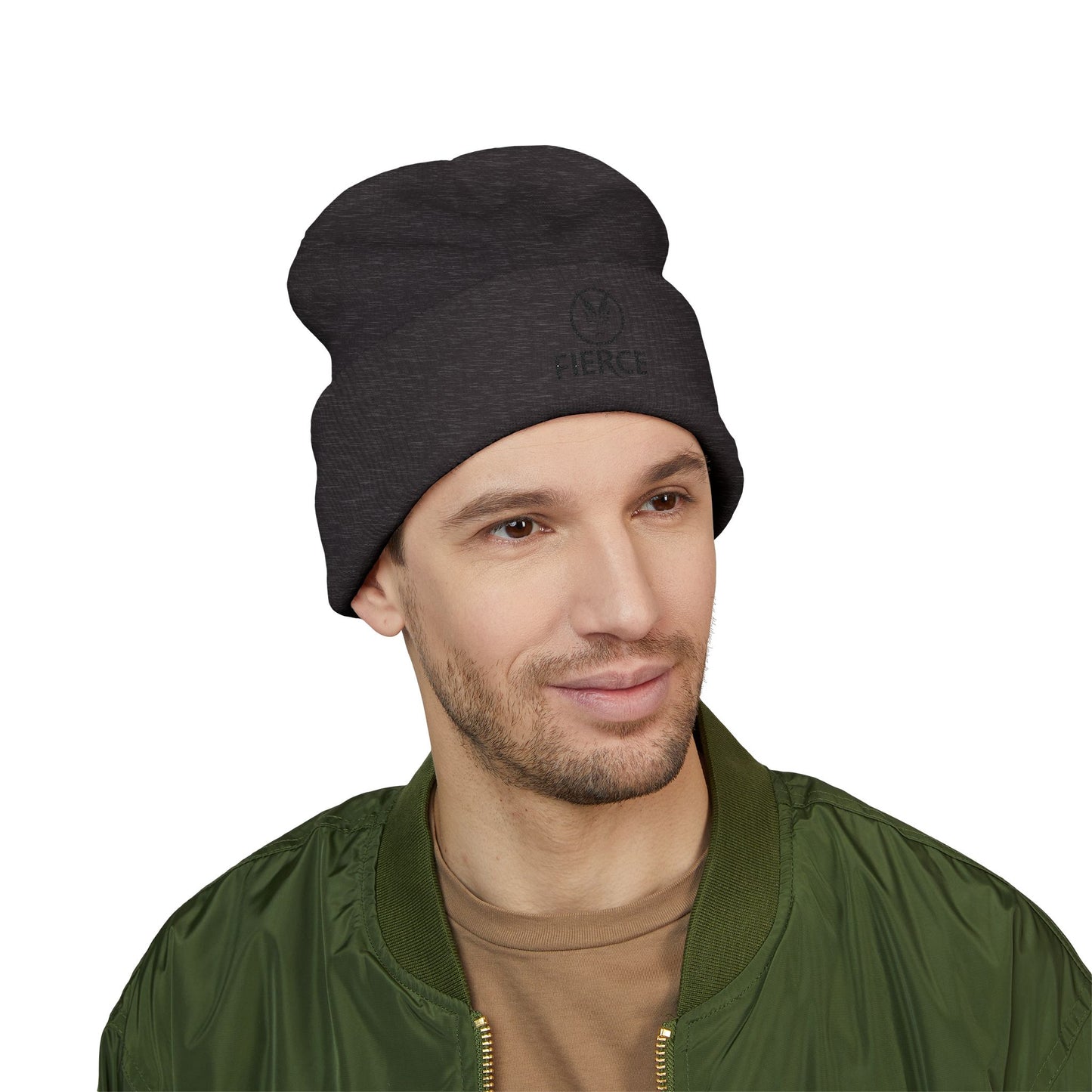 Fierce Embroidered Beanie – Classic Cuffed Style