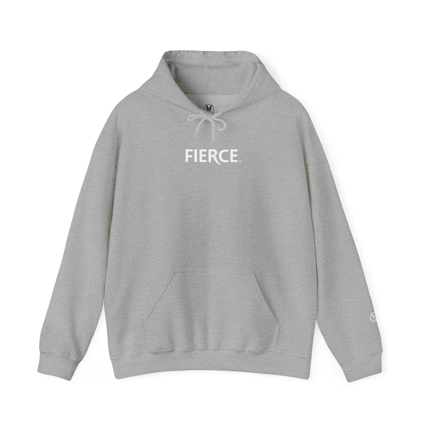 Fierce Heavy Blend™ Hoodie for Men – White Print Edition