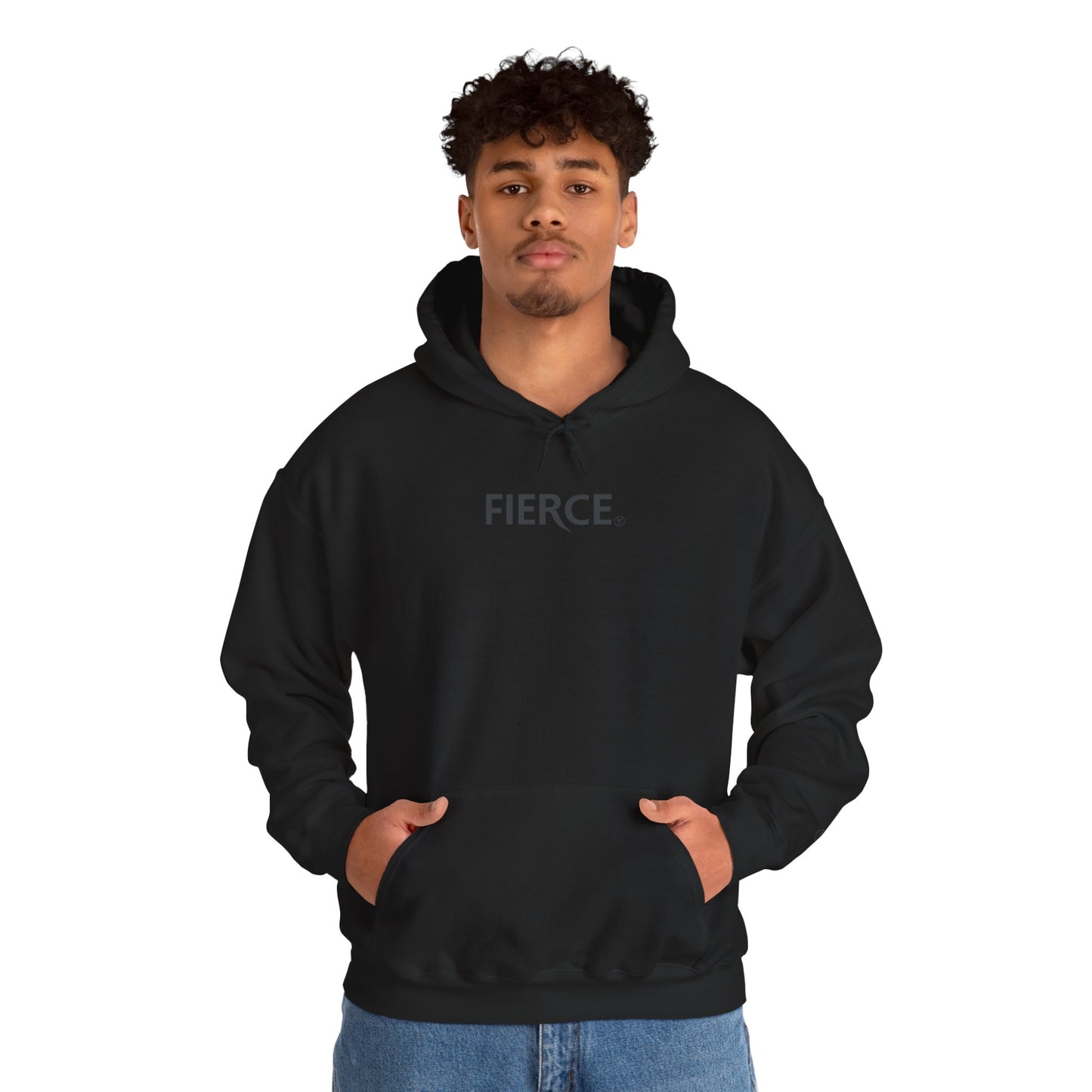 Fierce Heavy Blend™ Hoodie for Men – Black Print Edition