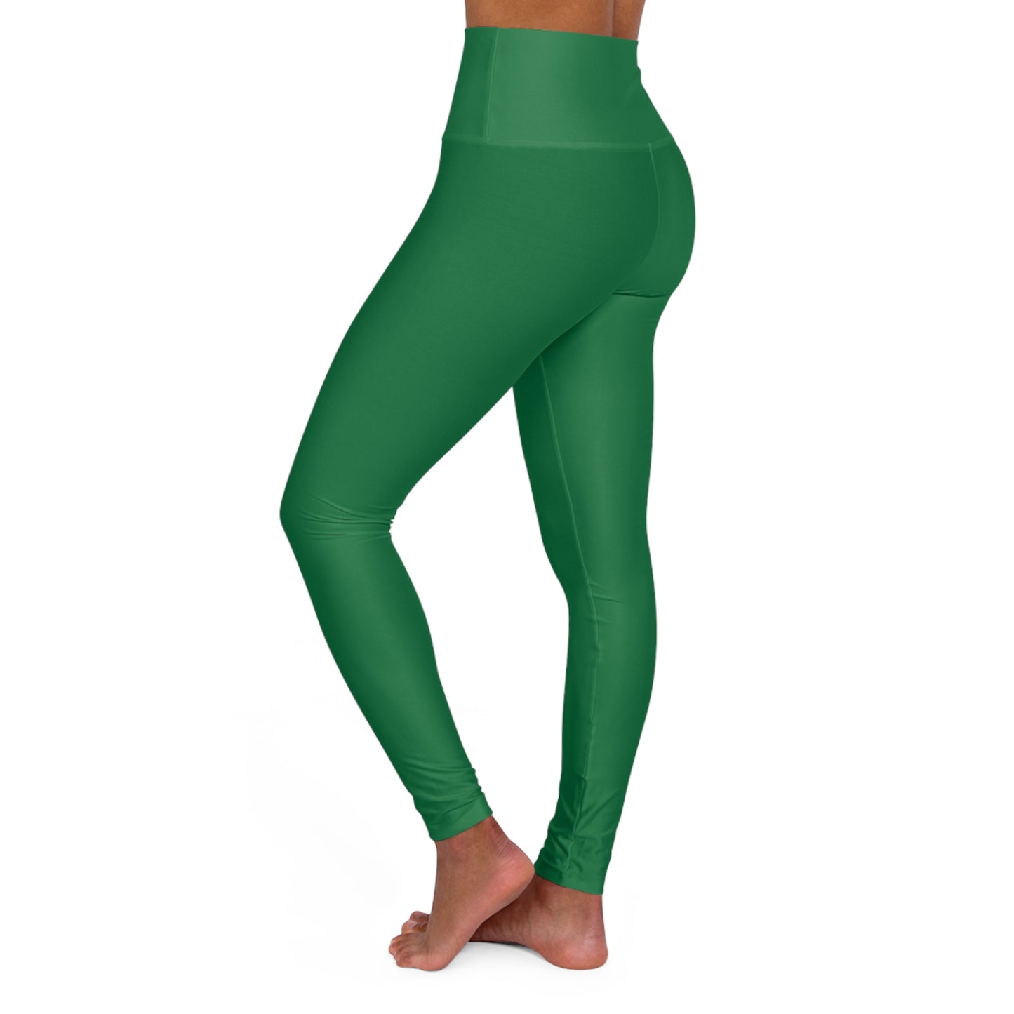 High Waisted Leggings in Dark Green | Fierce Activewear