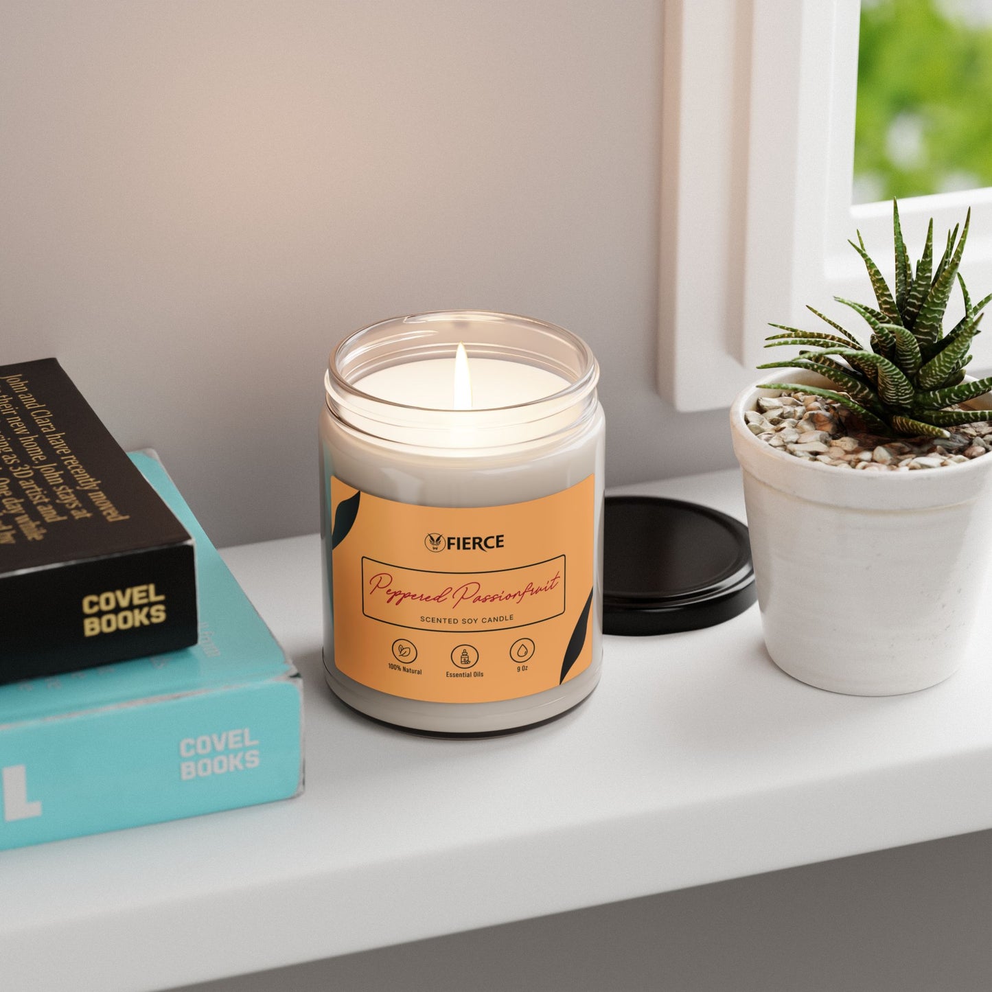 Fierce Peppered Passionfruit Soy Candle 9oz – Luxury Home Fragrance for Relaxation