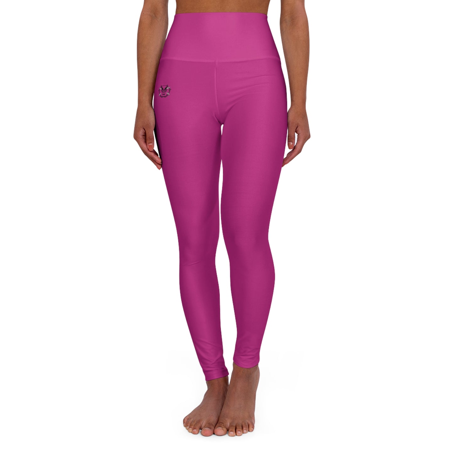 High Waisted Leggings in Dark Pink | Fierce Activewear