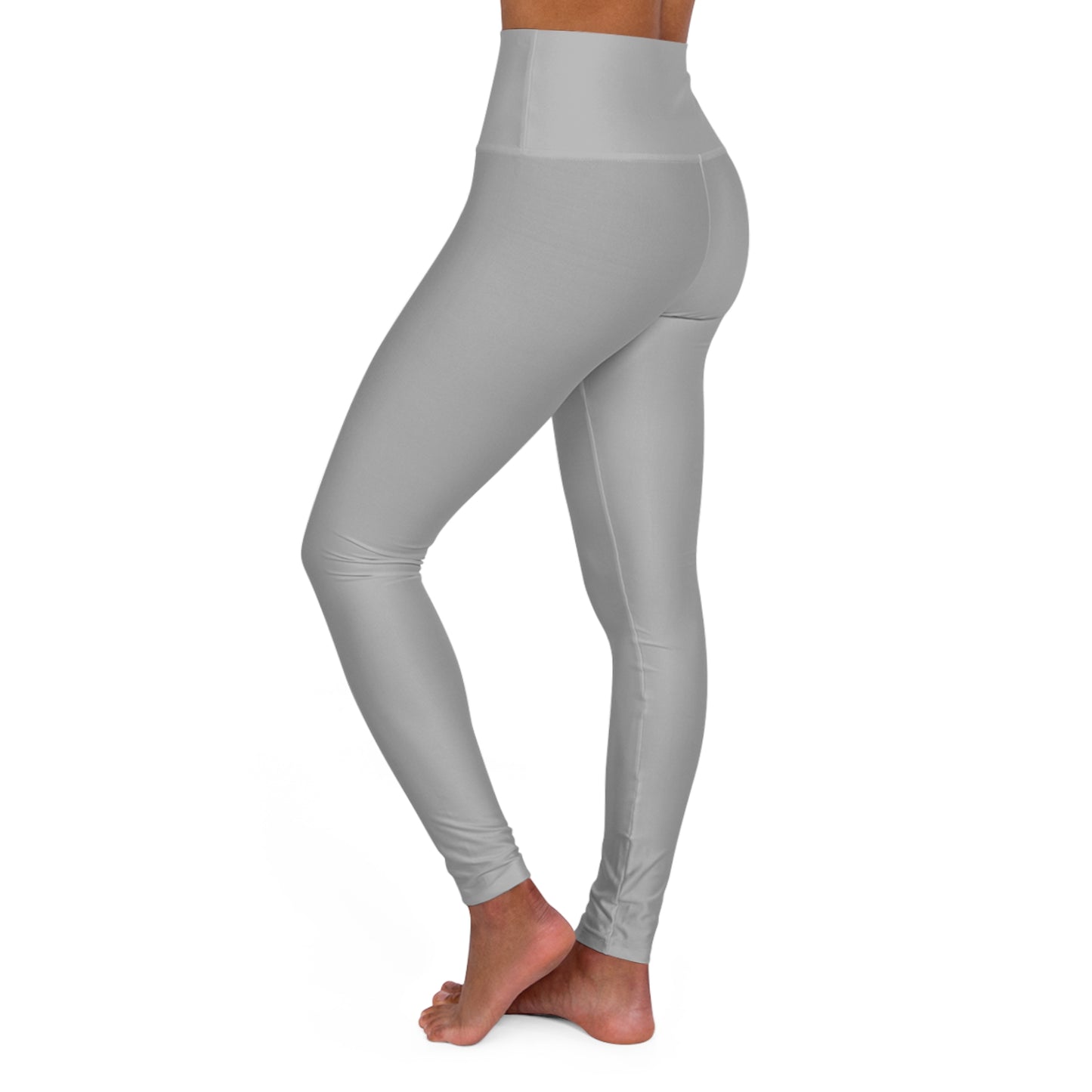 High Waisted Leggings in Light Grey | Fierce Activewear