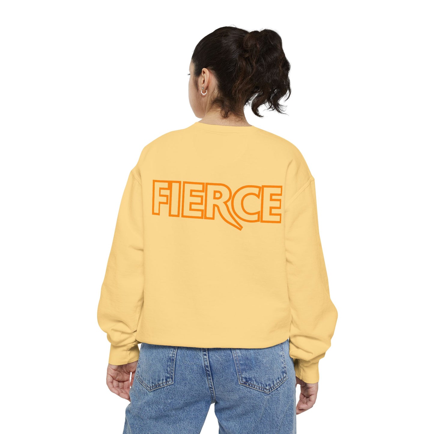 Fierce Classic Sweatshirt for Women- Orange Print
