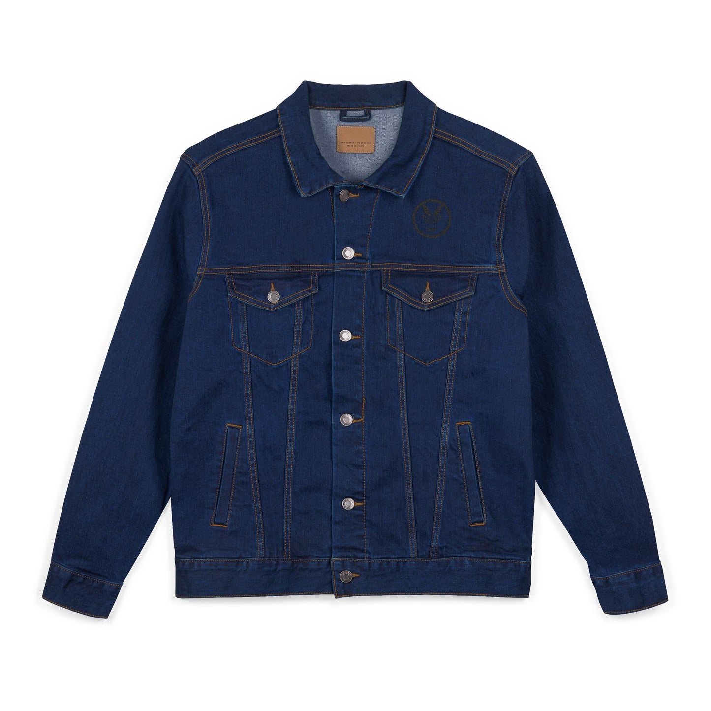 Unisex Denim Jacket by Fierce – Embroidered Black Print
