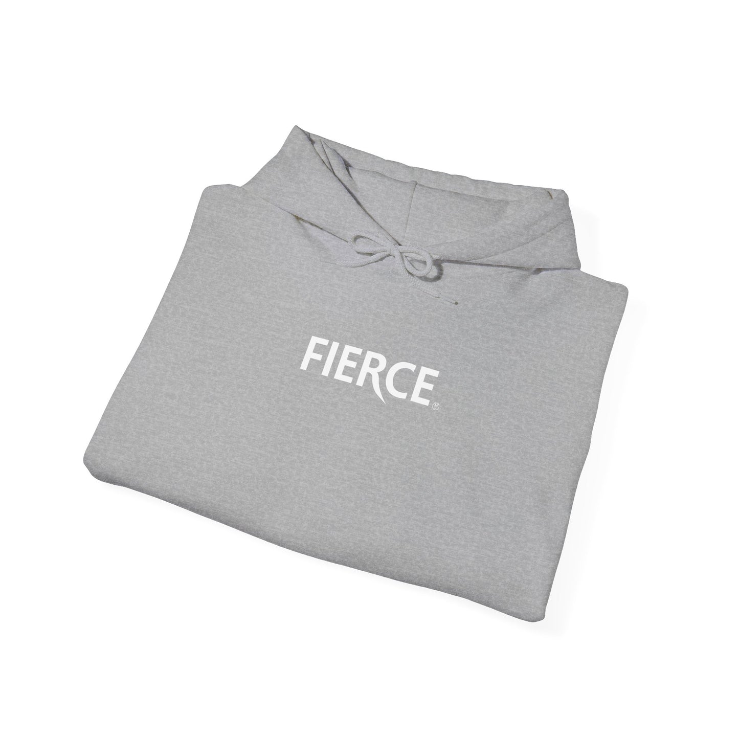 Fierce Heavy Blend™ Hoodie for Men – White Print Edition
