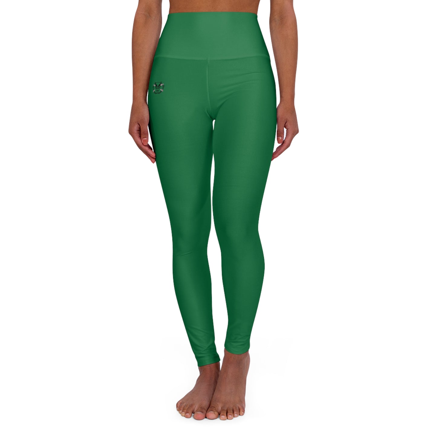 High Waisted Leggings in Dark Green | Fierce Activewear
