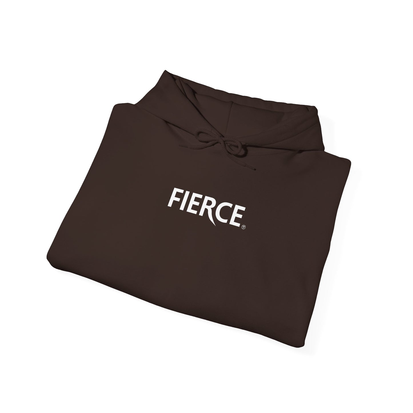 Fierce Heavy Blend™ Hoodie for Men – White Print Edition