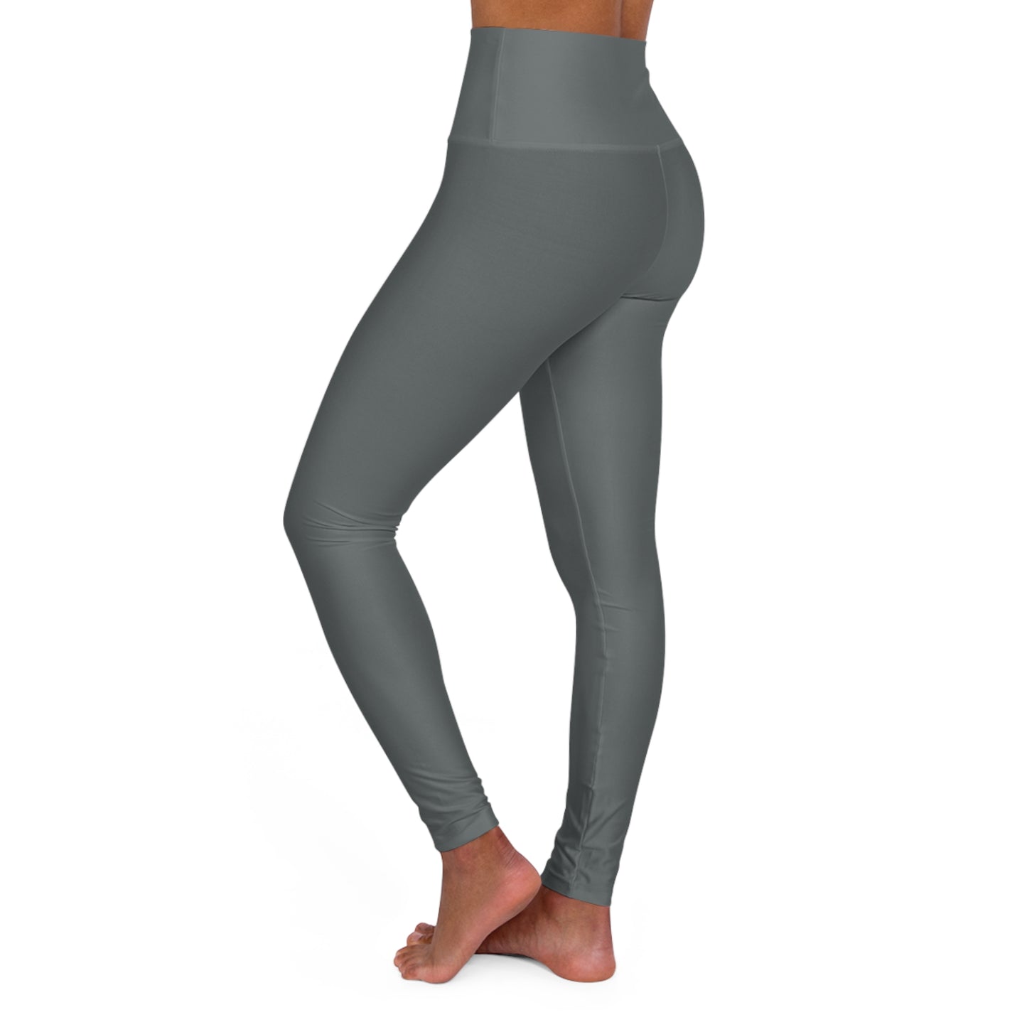 High Waisted Leggings in Dark Grey | Fierce Activewear