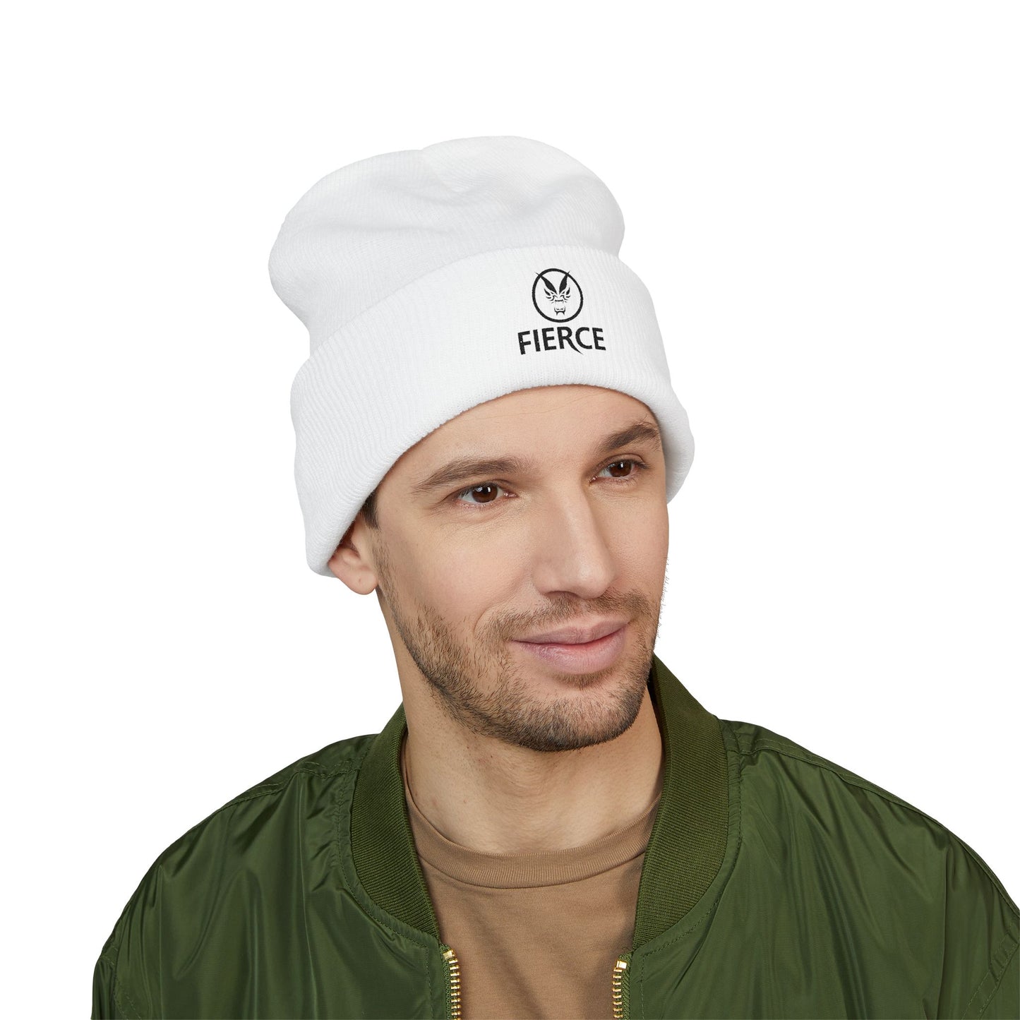 Fierce Embroidered Beanie – Classic Cuffed Style