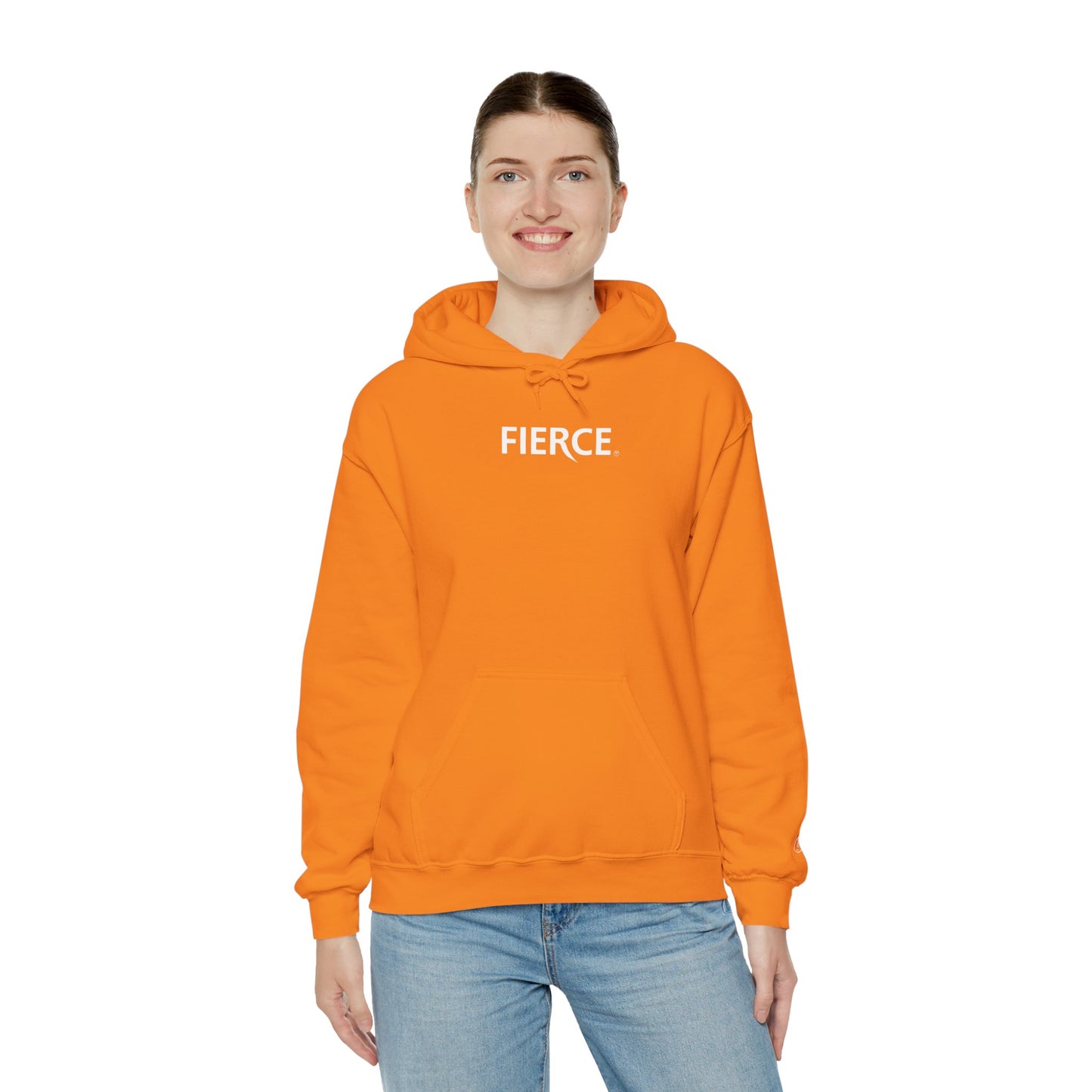 Fierce Heavy Blend™ Hoodie for Women – White Print Edition