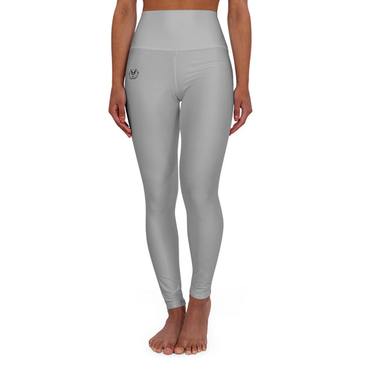 High Waisted Leggings in Light Grey | Fierce Activewear