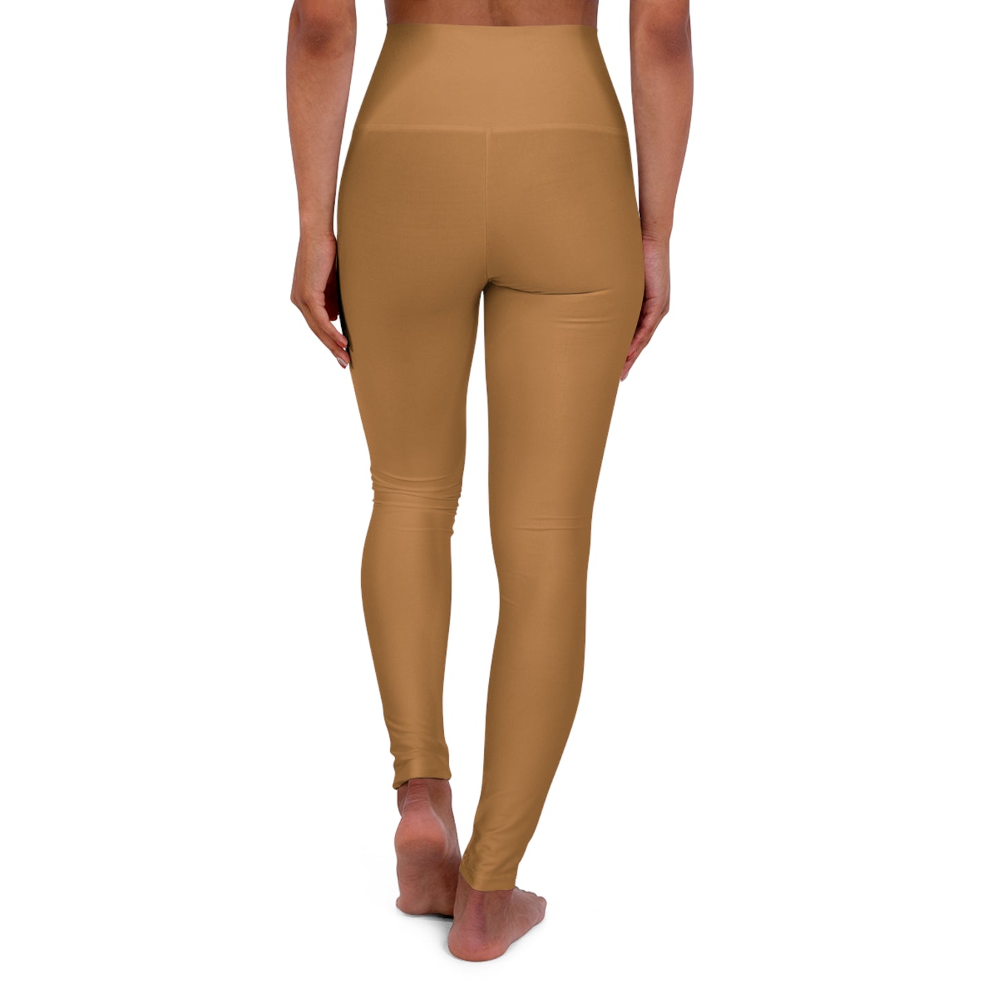 High Waisted Yoga Leggings in Light Brown | Fierce Activewear