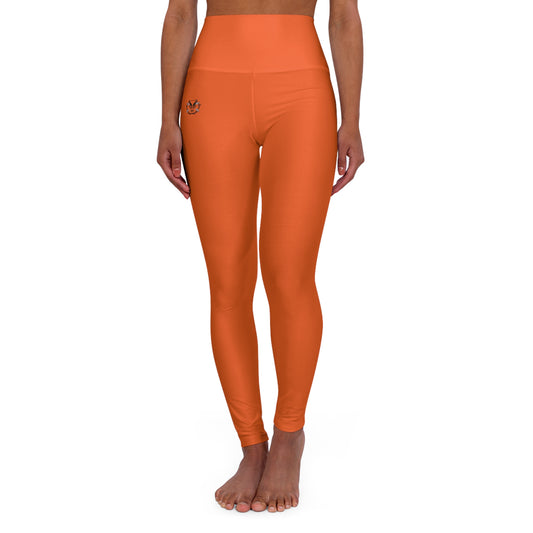 High Waisted Leggings in Orange | Fierce Activewear