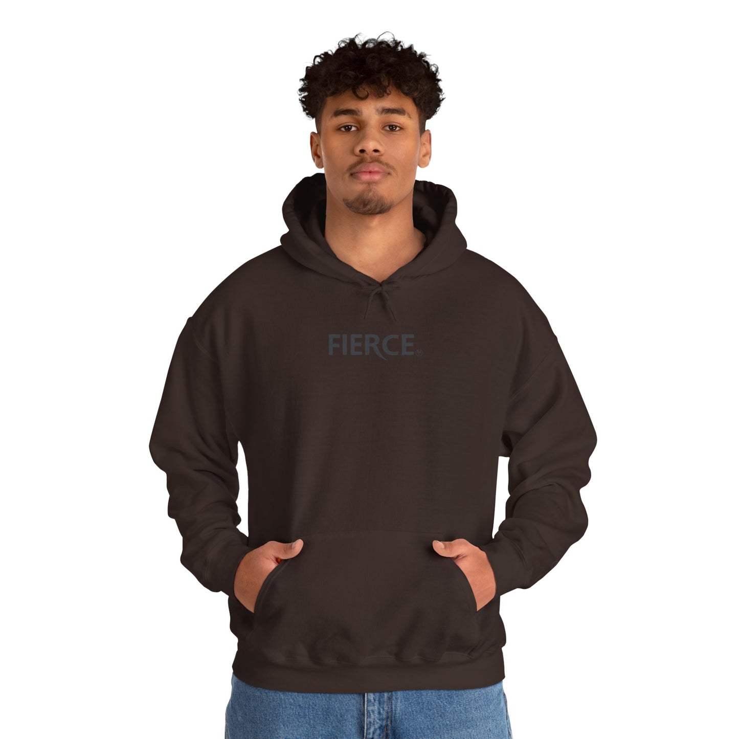 Fierce Heavy Blend™ Hoodie for Men – Black Print Edition