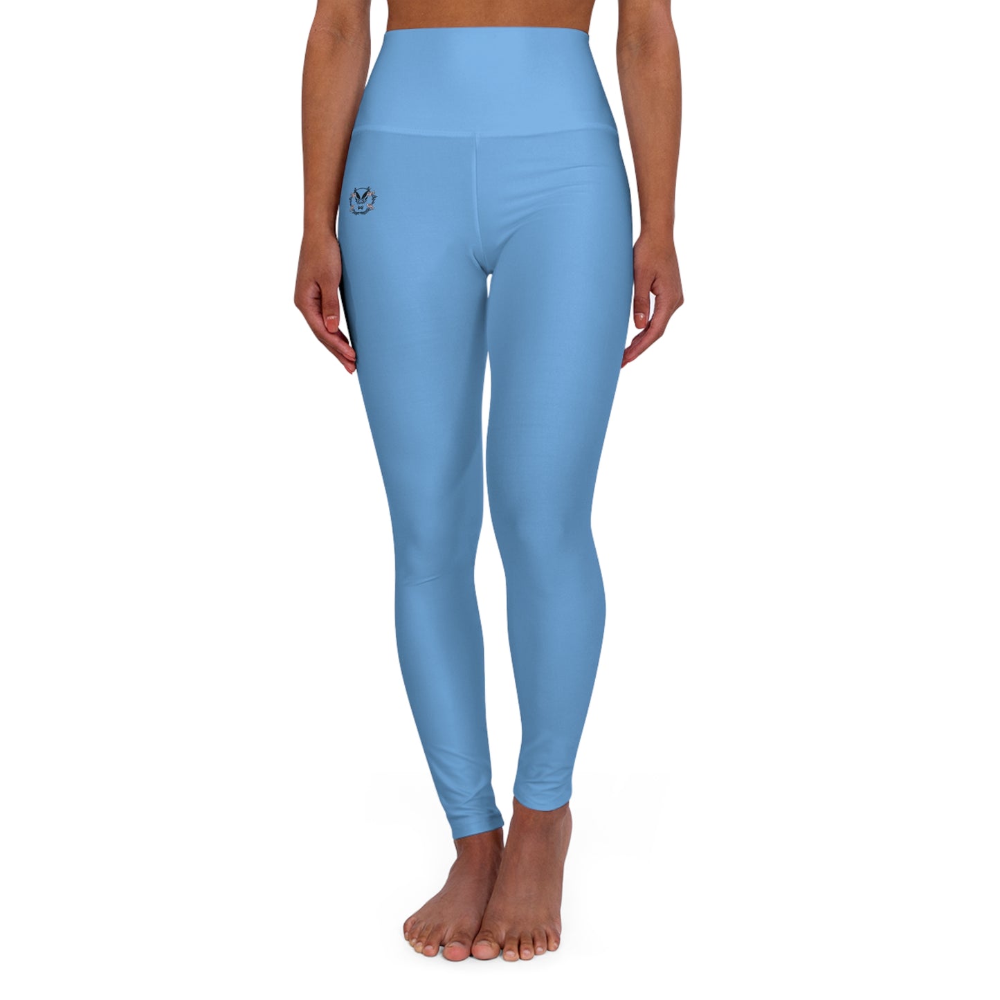 High Waisted Leggings in Light Blue | Fierce Activewear