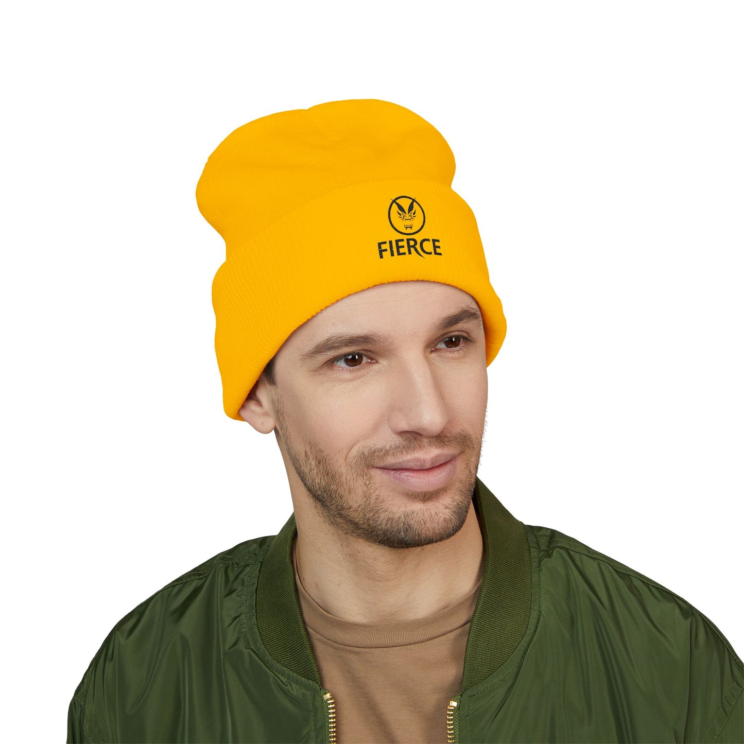 Fierce Embroidered Beanie – Classic Cuffed Style