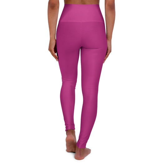 High Waisted Leggings in Dark Pink | Fierce Activewear