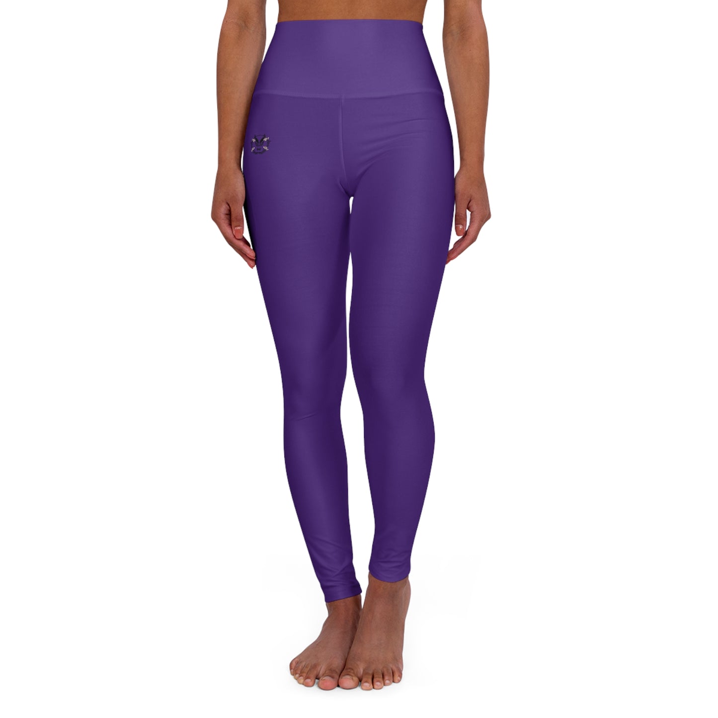 High Waisted Leggings in Purple | Fierce Activewear