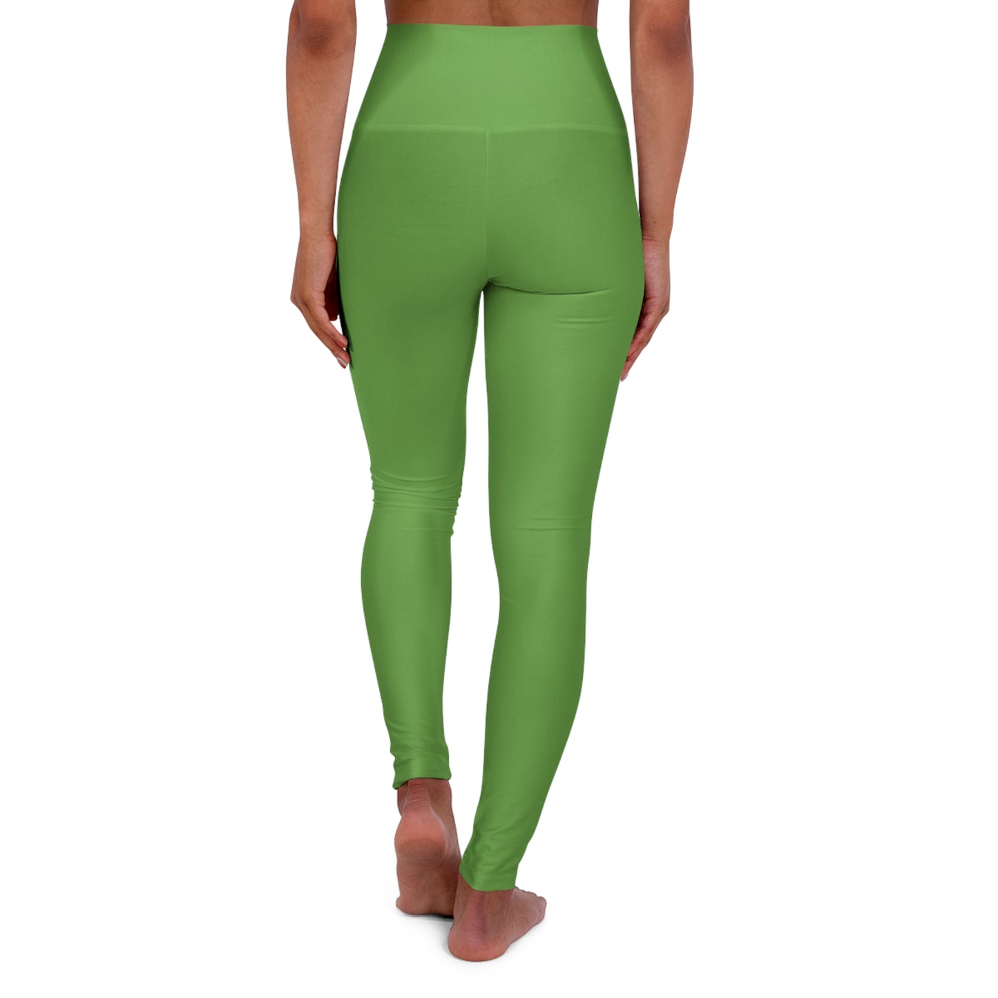 High Waisted Leggings in Green | Fierce Activewear