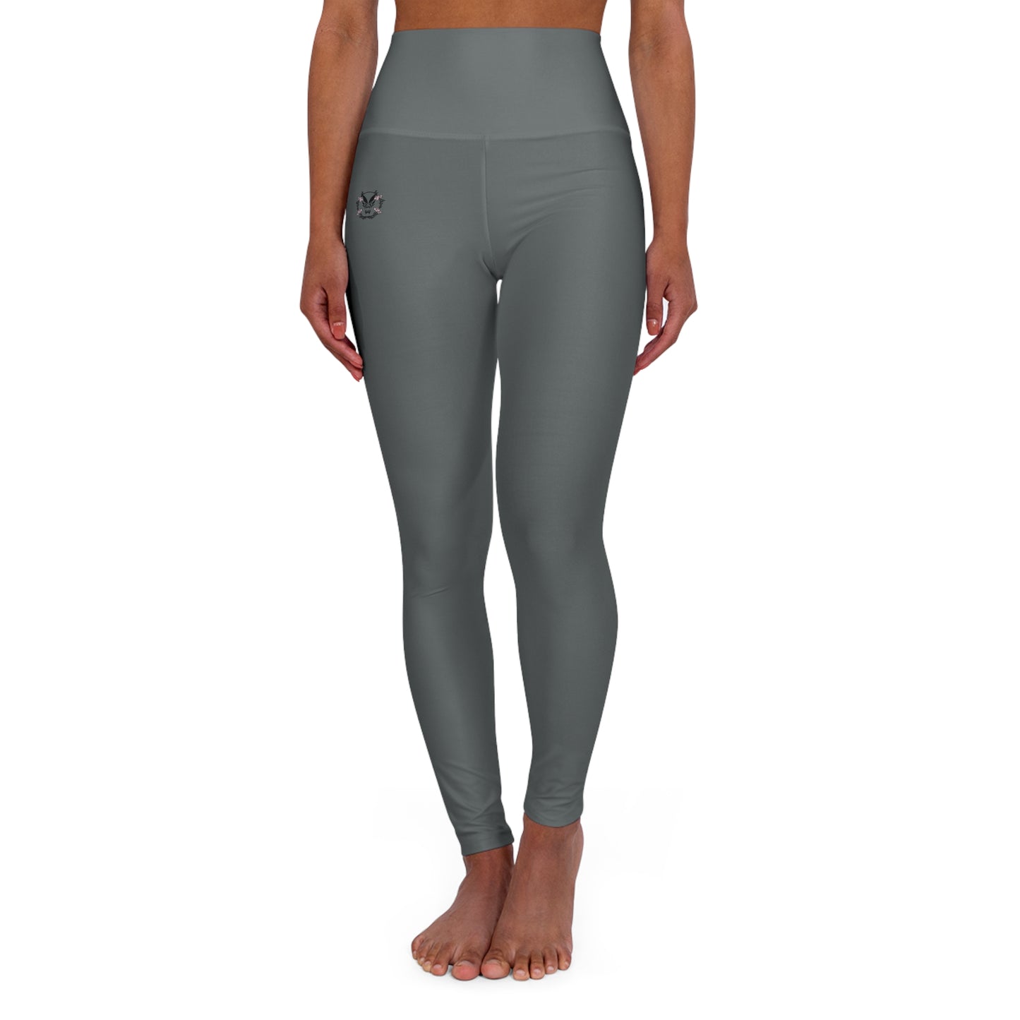 High Waisted Leggings in Dark Grey | Fierce Activewear