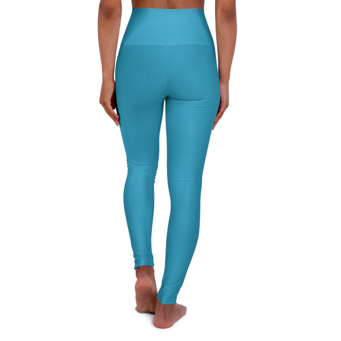 High Waisted Leggings in Turquoise | Fierce Activewear