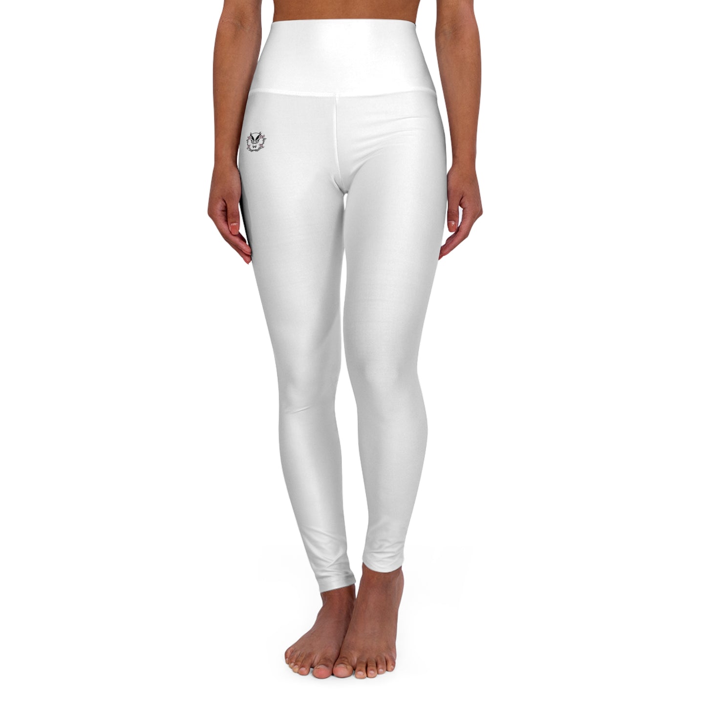 High Waisted Leggings in White | Fierce Activewear