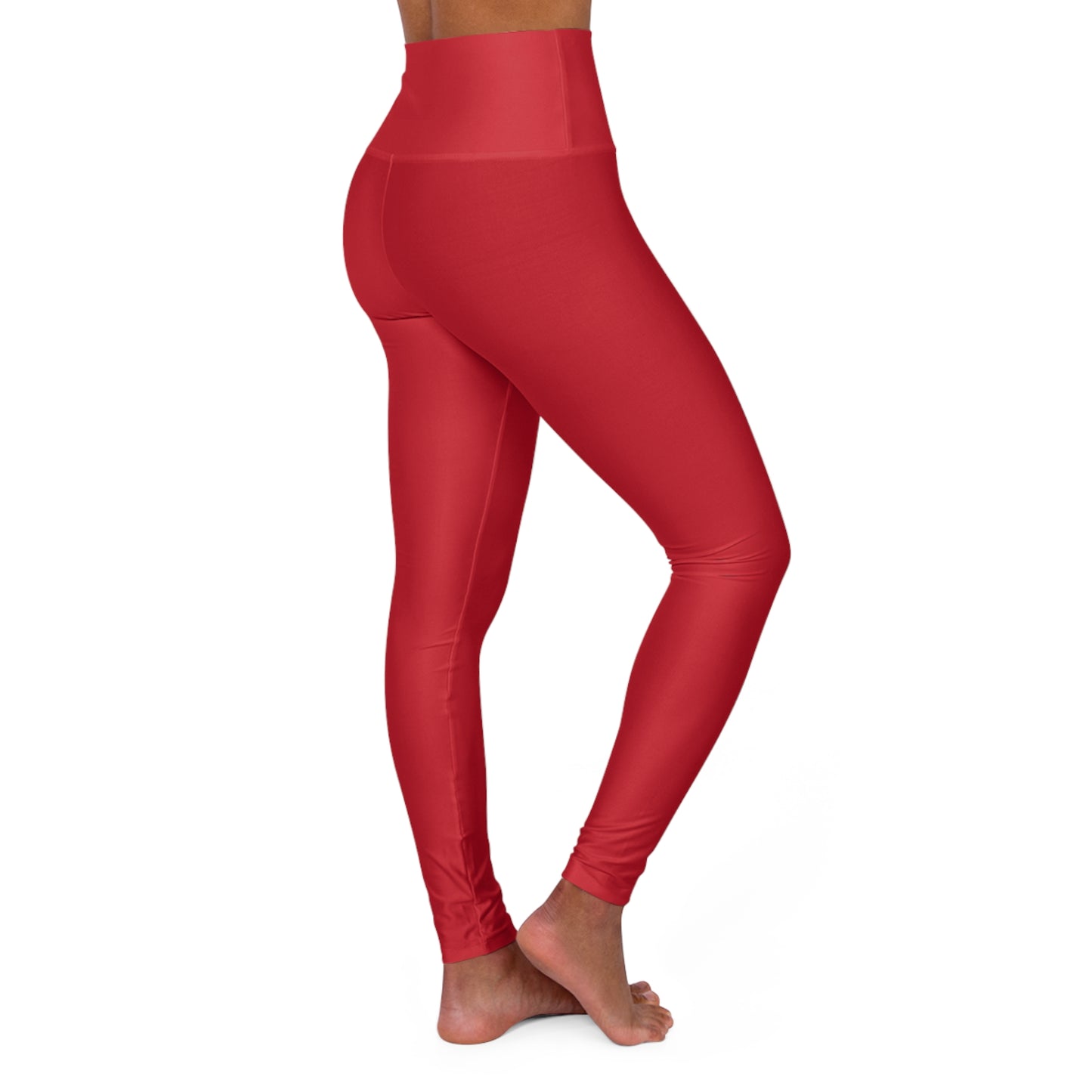 High Waisted Leggings in Dark Red | Fierce Activewear