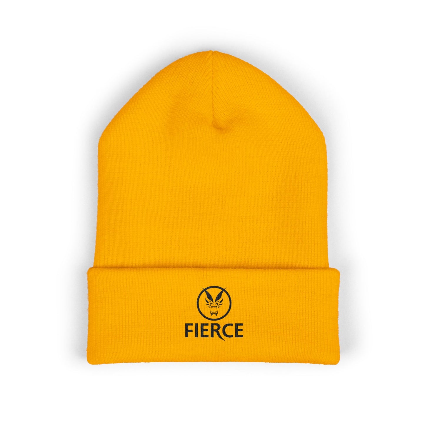 Fierce Embroidered Beanie – Classic Cuffed Style