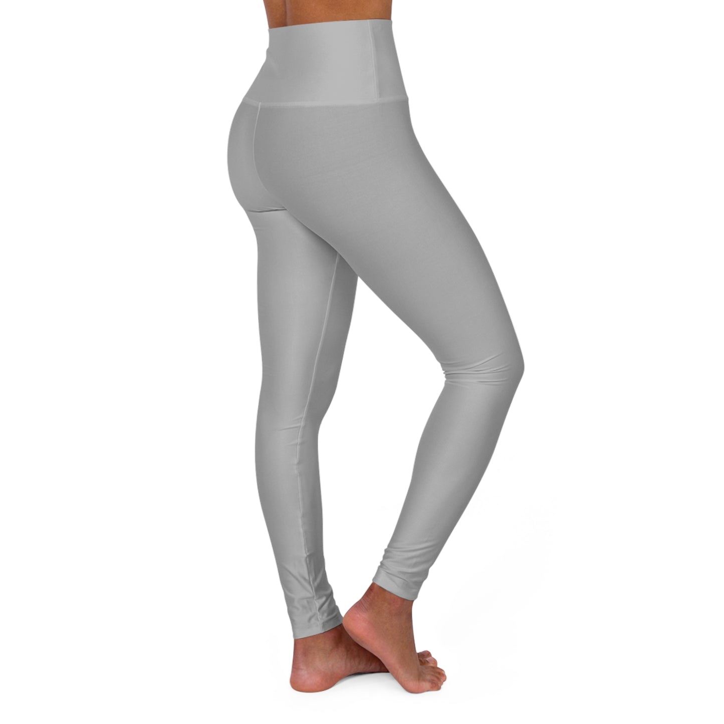High Waisted Leggings in Light Grey | Fierce Activewear