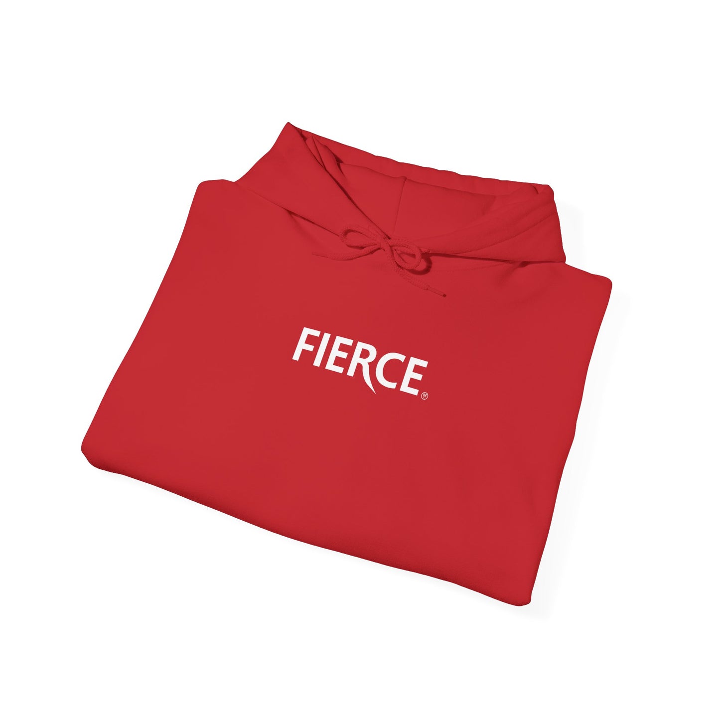 Fierce Heavy Blend™ Hoodie for Men – White Print Edition