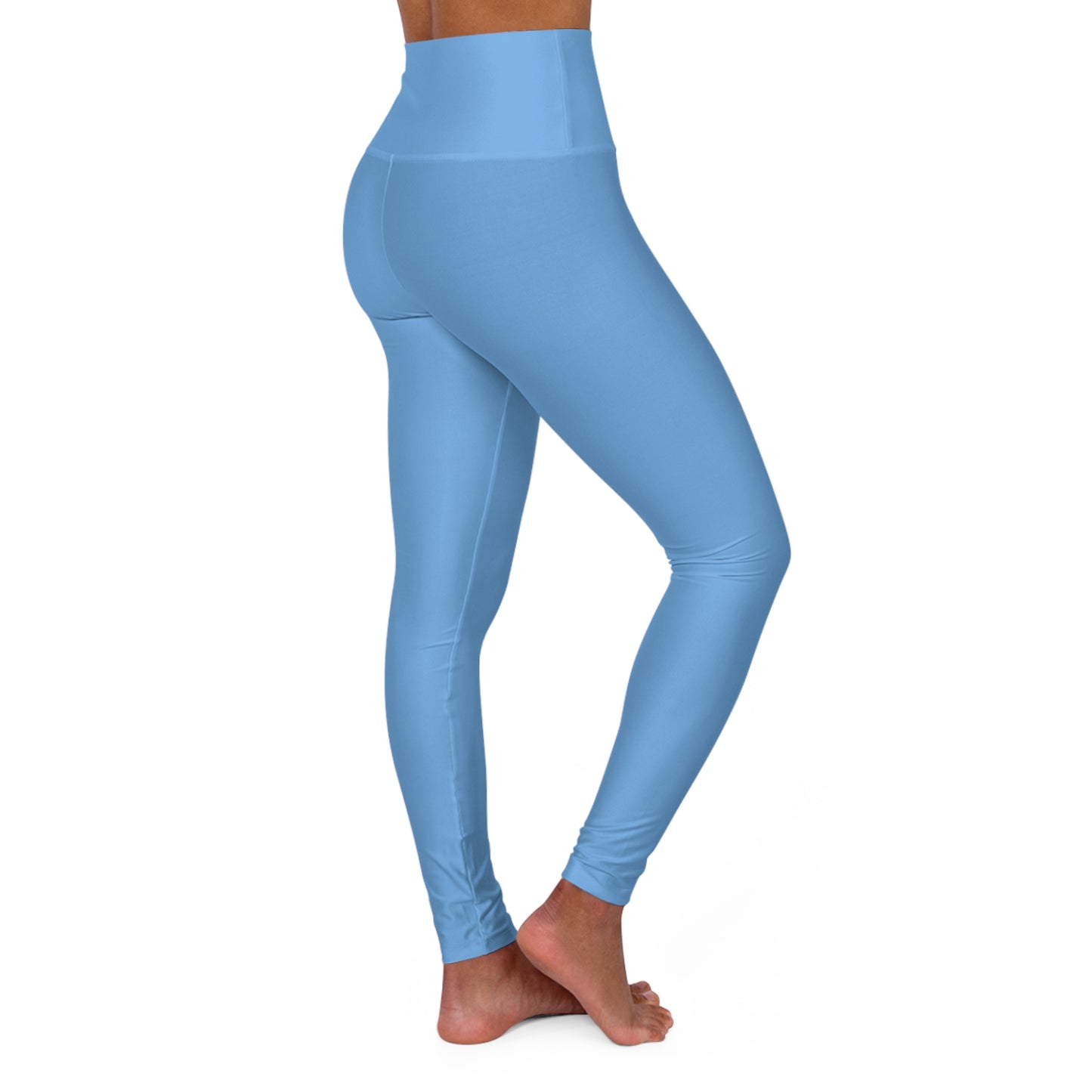High Waisted Leggings in Light Blue | Fierce Activewear
