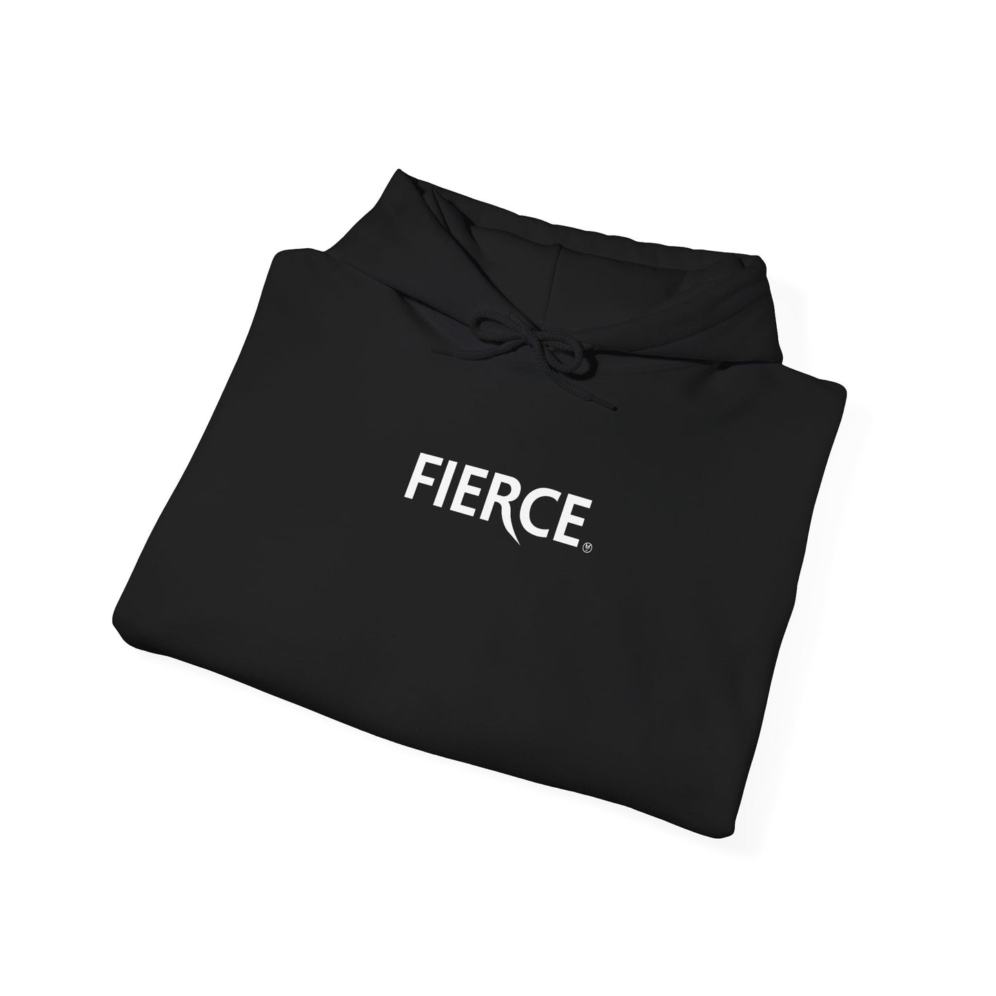 Fierce Heavy Blend™ Hoodie for Men – White Print Edition