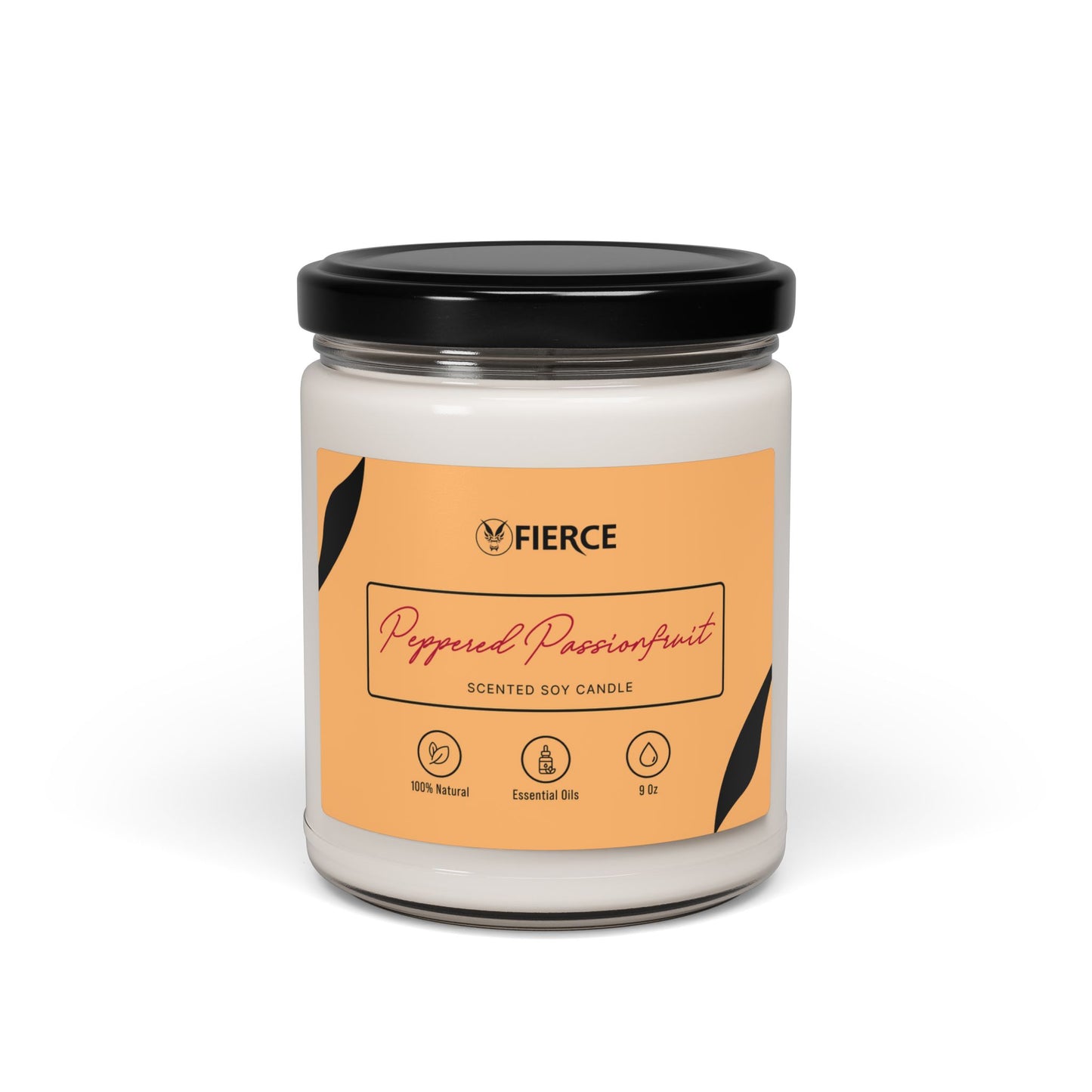 Fierce Peppered Passionfruit Soy Candle 9oz – Luxury Home Fragrance for Relaxation
