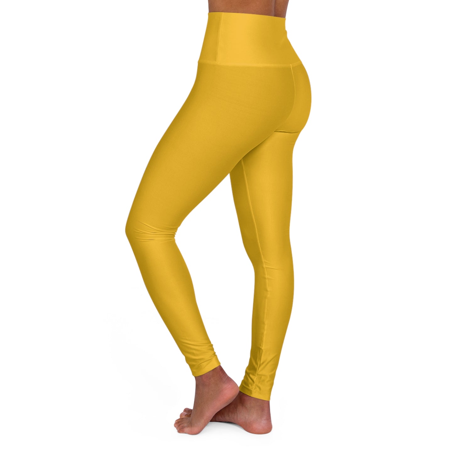 High Waisted Leggings in Yellow | Fierce Activewear