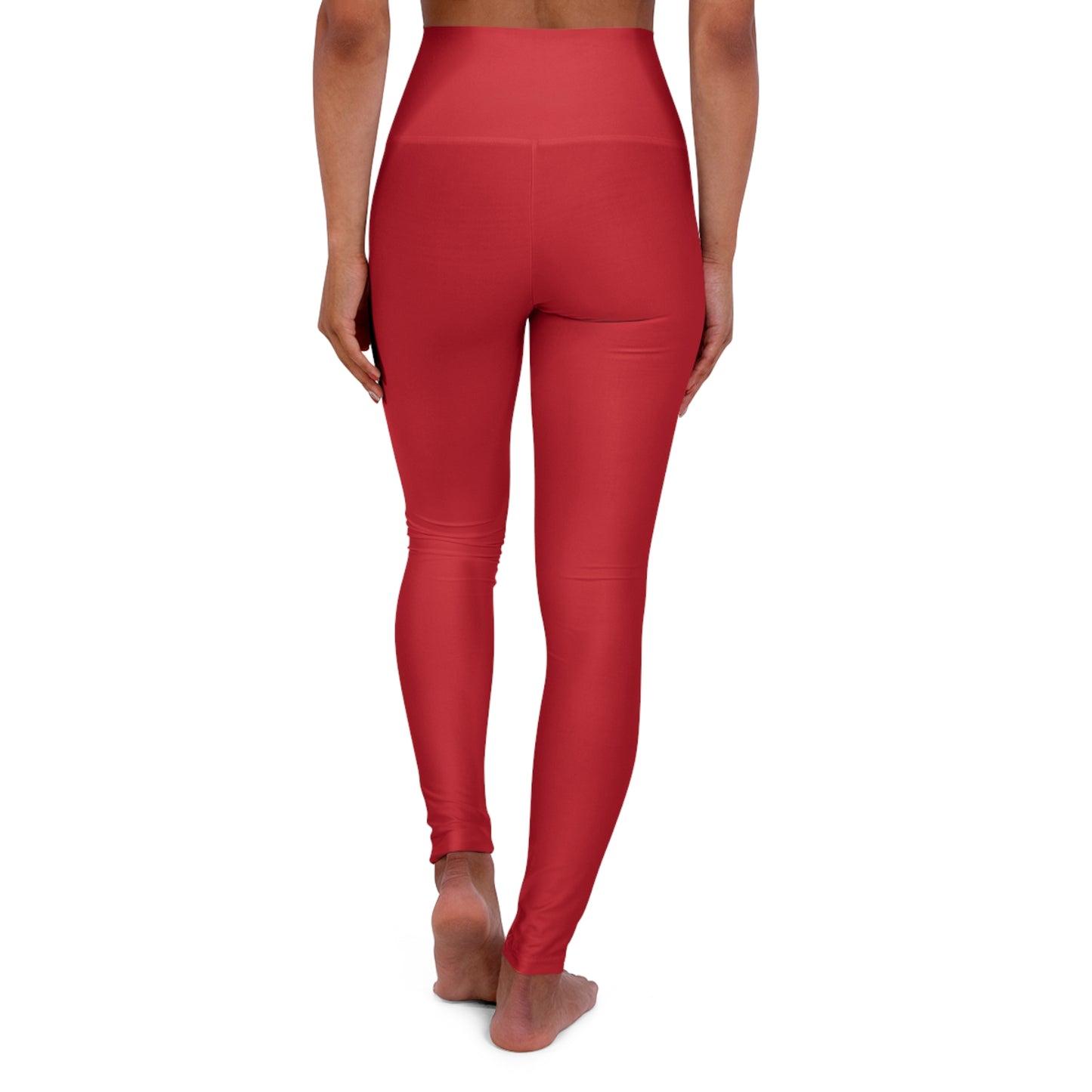 High Waisted Leggings in Dark Red | Fierce Activewear