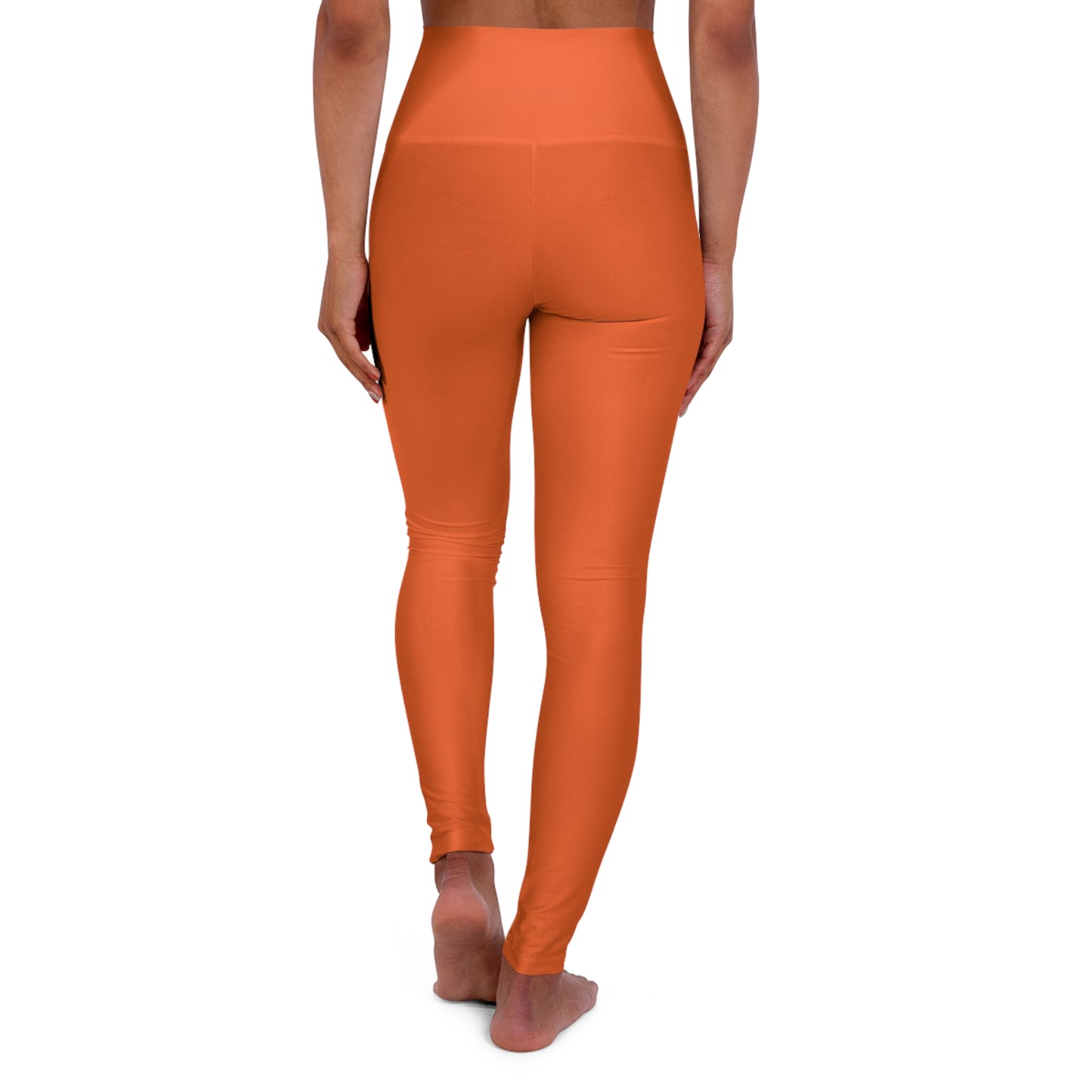 High Waisted Leggings in Orange | Fierce Activewear