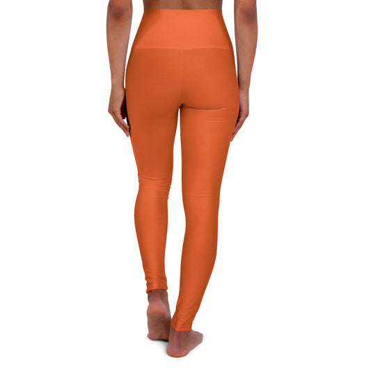 High Waisted Leggings in Orange | Fierce Activewear