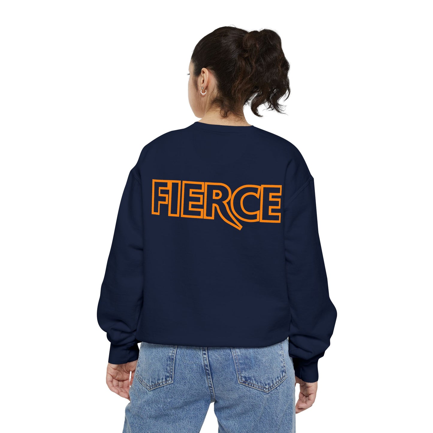 Fierce Classic Sweatshirt for Women- Orange Print