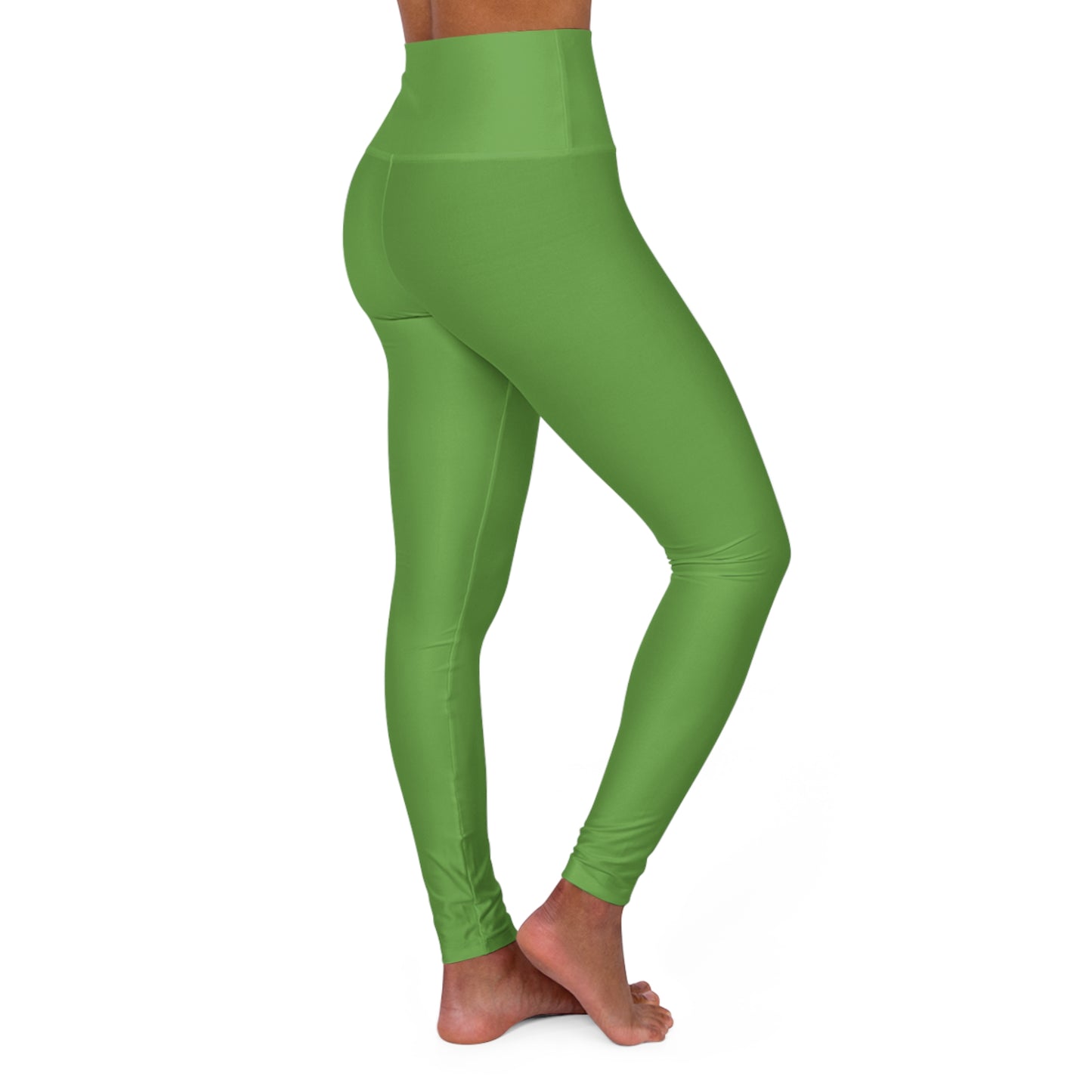 High Waisted Leggings in Green | Fierce Activewear