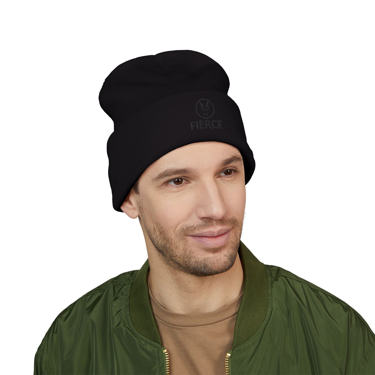 Fierce Embroidered Beanie – Classic Cuffed Style