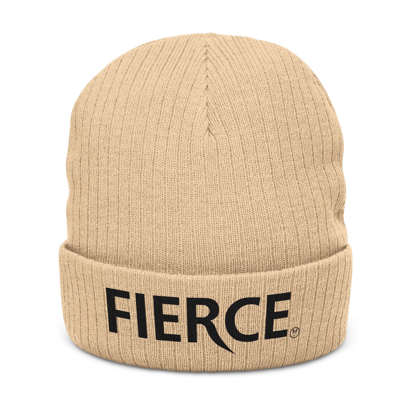 Fierce Embroidered Ribbed Unisex Beanie