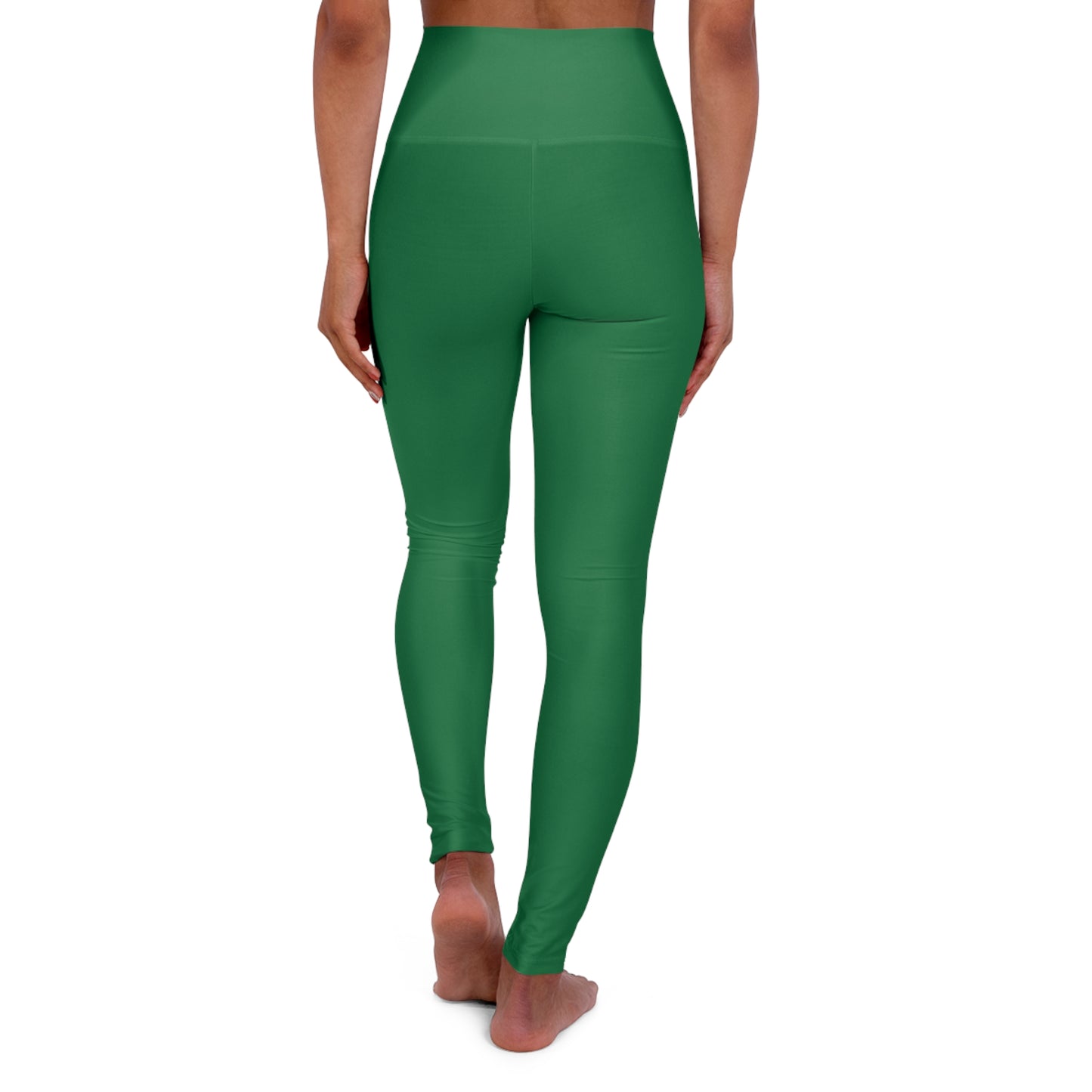 High Waisted Leggings in Dark Green | Fierce Activewear