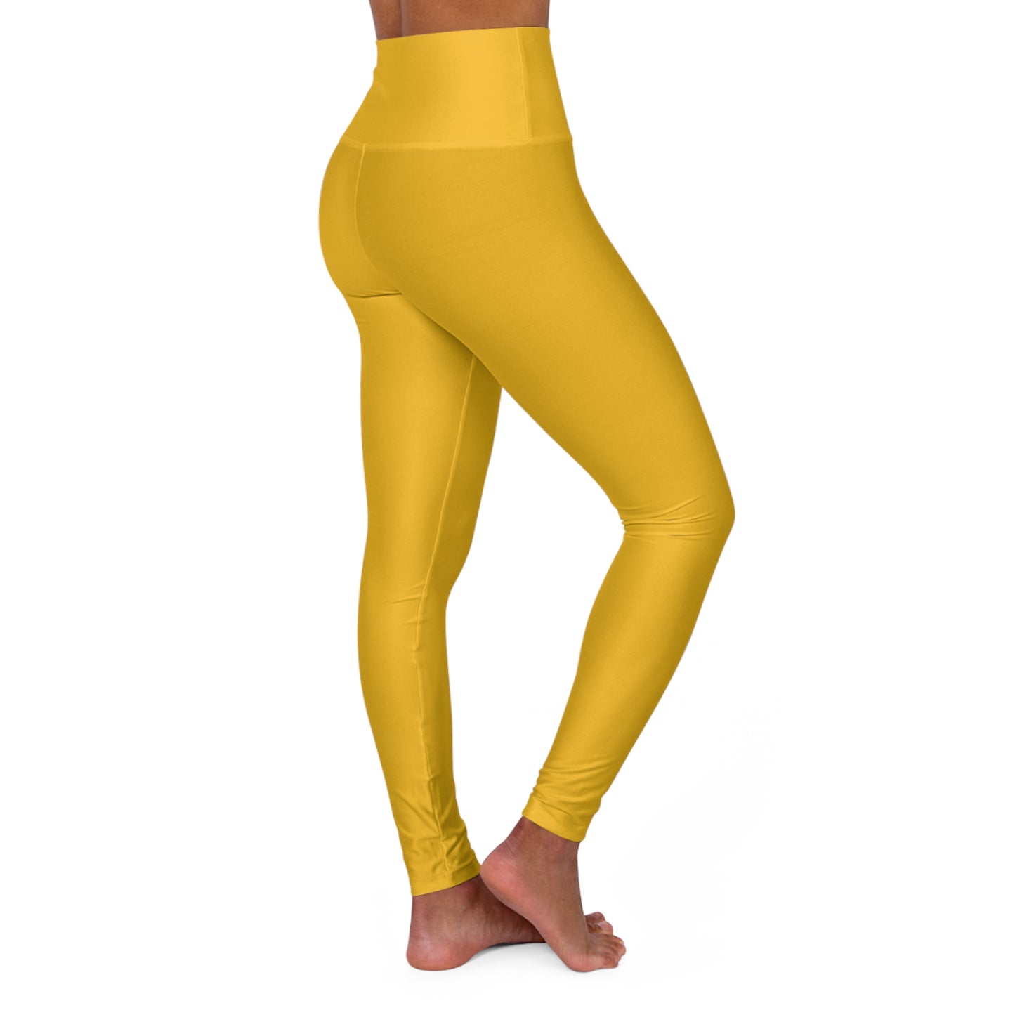 High Waisted Leggings in Yellow | Fierce Activewear
