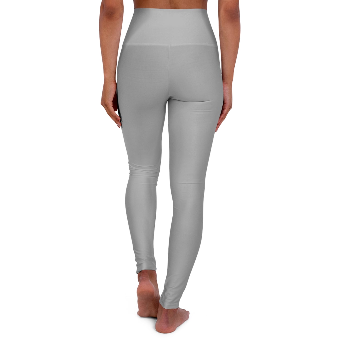 High Waisted Leggings in Light Grey | Fierce Activewear