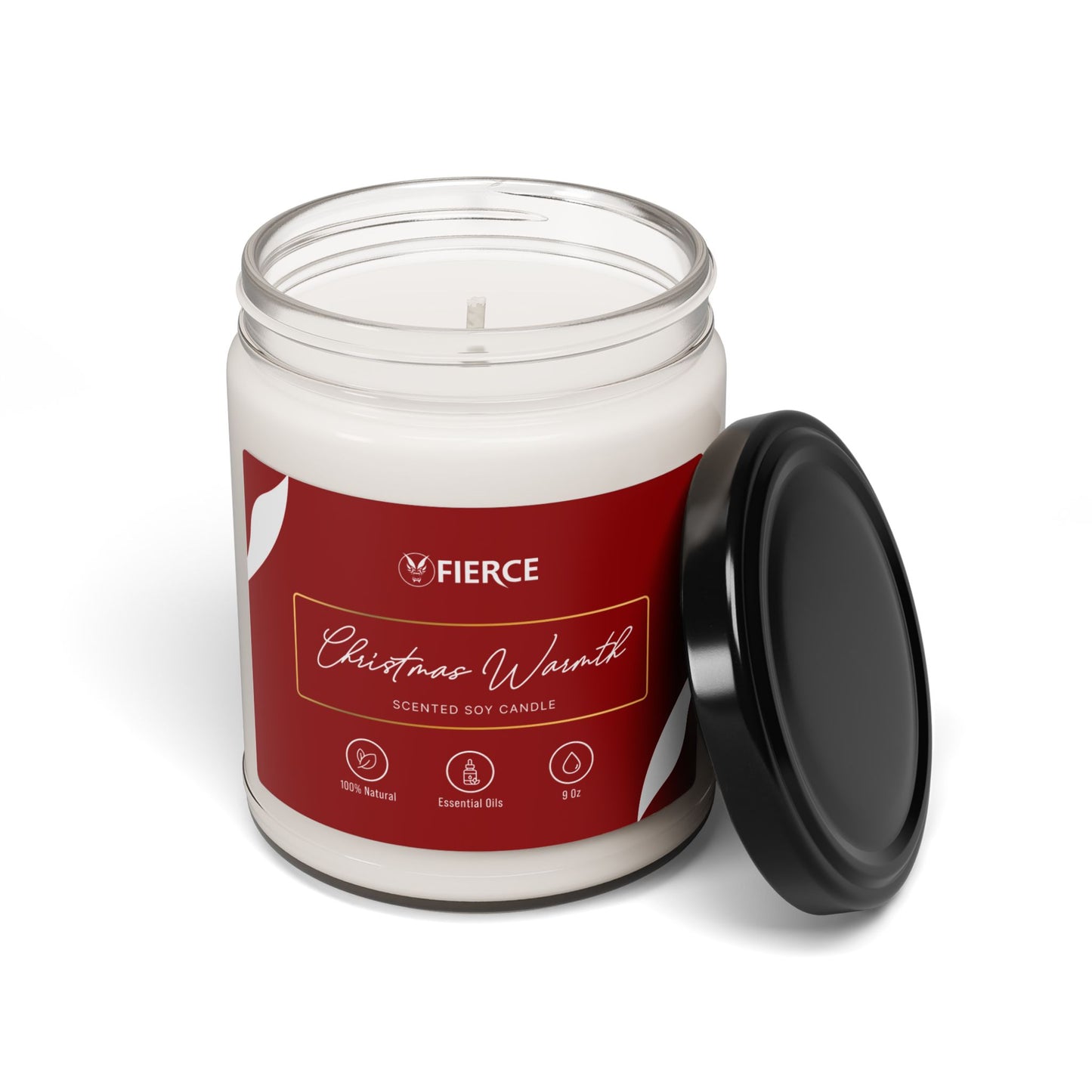 Fierce Christmas Warmth Soy Candle 9oz – Holiday Luxury Home Fragrance